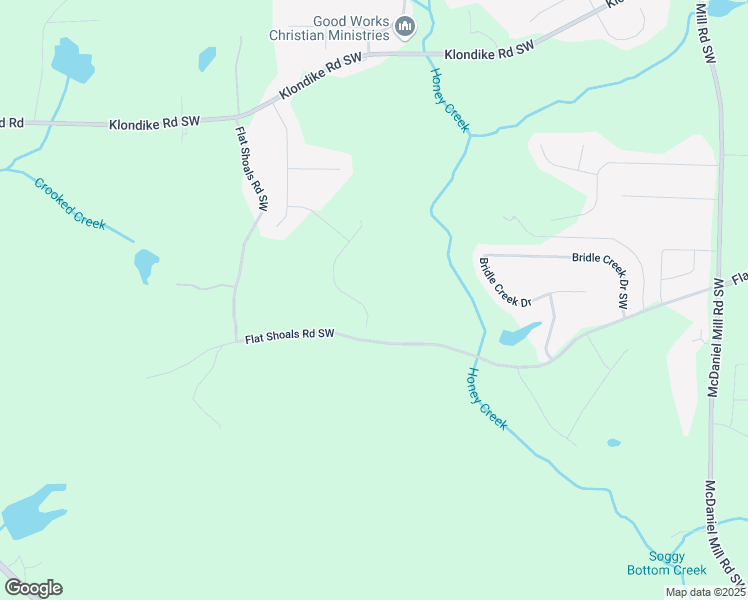 map of restaurants, bars, coffee shops, grocery stores, and more near 3317 Steeple Chase Southwest in Conyers