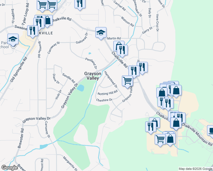 map of restaurants, bars, coffee shops, grocery stores, and more near 5535 Saint James Street in Birmingham