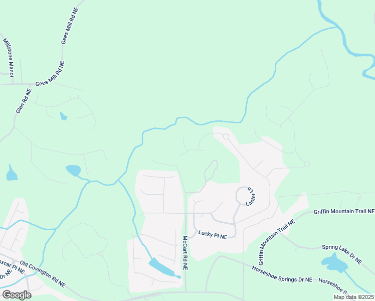 map of restaurants, bars, coffee shops, grocery stores, and more near 4214 Yorke Lane Northeast in Conyers