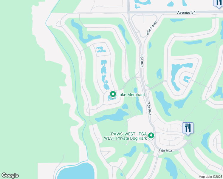 map of restaurants, bars, coffee shops, grocery stores, and more near 79776 Arnold Palmer in La Quinta