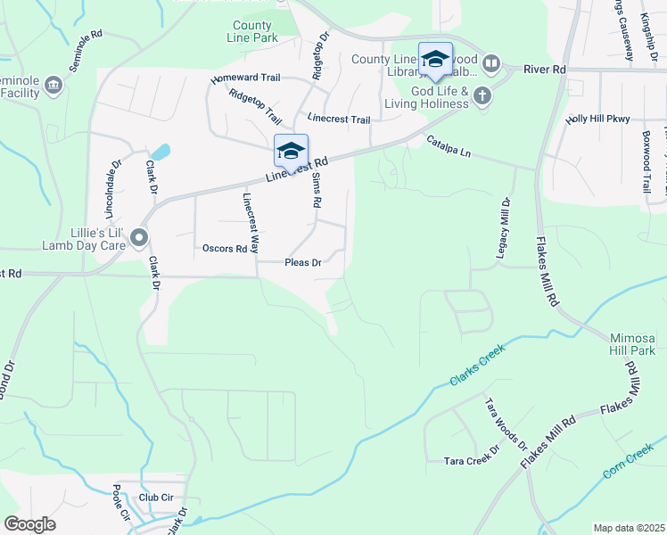 map of restaurants, bars, coffee shops, grocery stores, and more near 4457 Lincoln Jones Road in Ellenwood