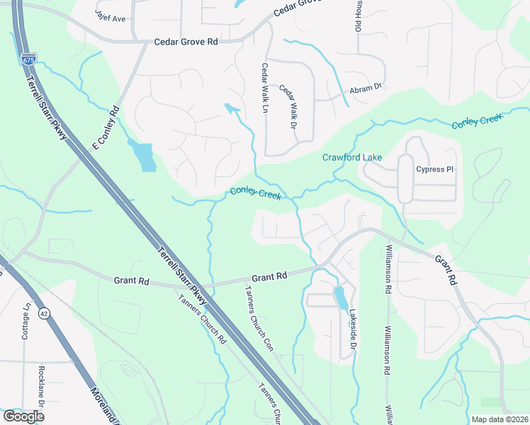 map of restaurants, bars, coffee shops, grocery stores, and more near 2333 Brookgate Way in Ellenwood