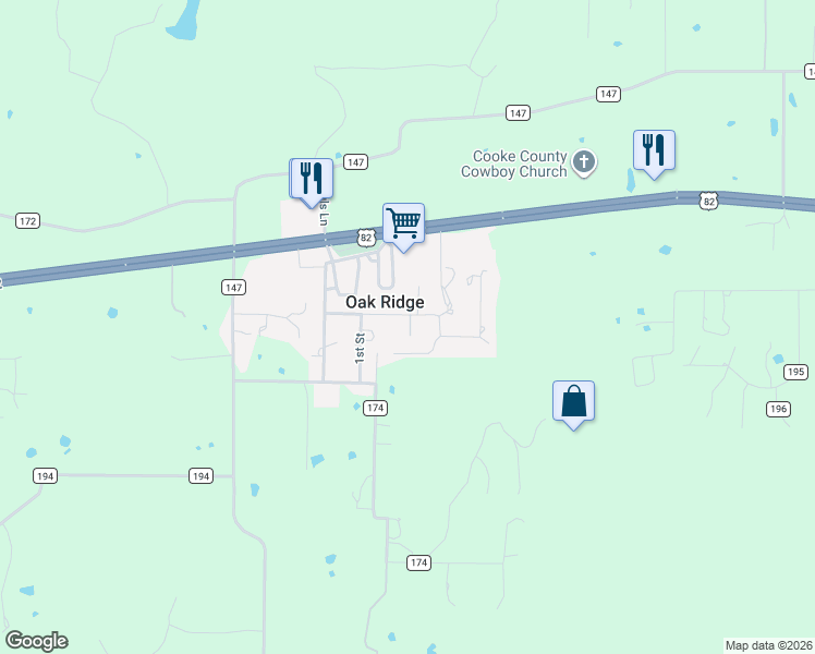 map of restaurants, bars, coffee shops, grocery stores, and more near in Oak Ridge