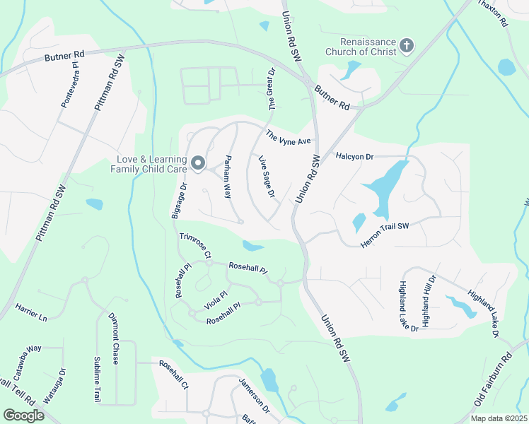 map of restaurants, bars, coffee shops, grocery stores, and more near 3808 The Great Drive in College Park