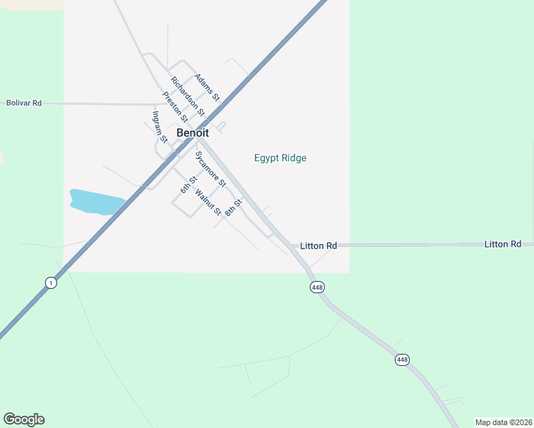 map of restaurants, bars, coffee shops, grocery stores, and more near 109 Preston Street in Benoit