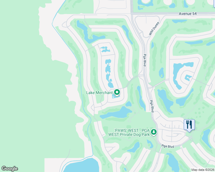 map of restaurants, bars, coffee shops, grocery stores, and more near 55456 Firestone in La Quinta