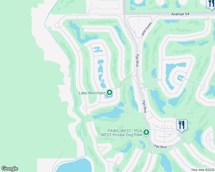 map of restaurants, bars, coffee shops, grocery stores, and more near 55255 Tanglewood in La Quinta