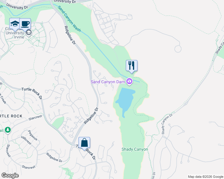map of restaurants, bars, coffee shops, grocery stores, and more near 41 Mirador in Irvine