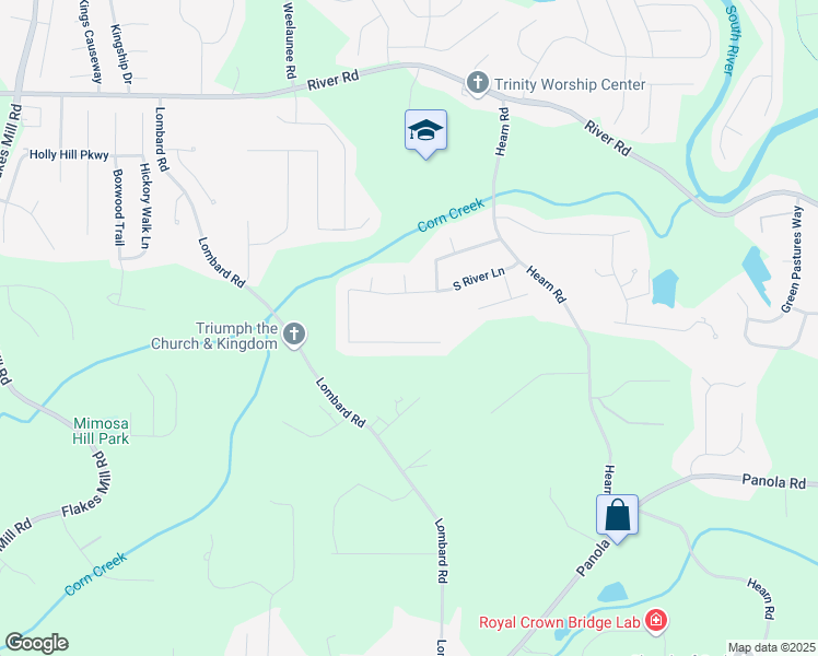 map of restaurants, bars, coffee shops, grocery stores, and more near 3971 South River Lane in Ellenwood