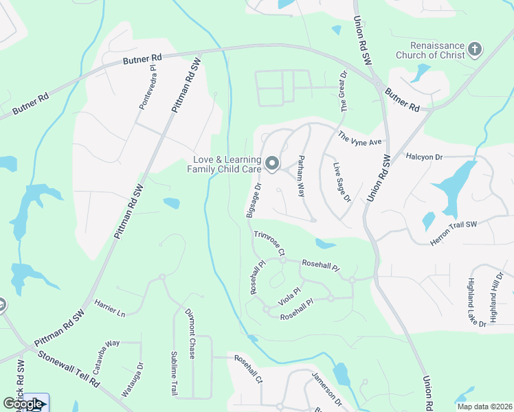 map of restaurants, bars, coffee shops, grocery stores, and more near 4111 Big Sage Drive in Atlanta