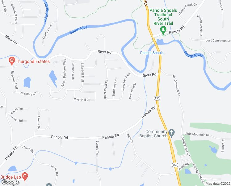 map of restaurants, bars, coffee shops, grocery stores, and more near 4377 Tumbling Lane in Ellenwood