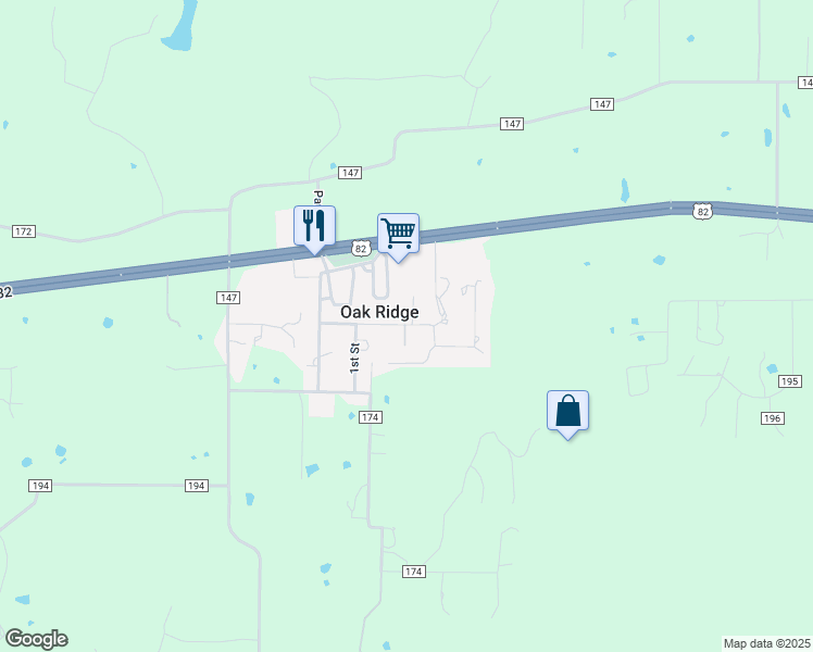 map of restaurants, bars, coffee shops, grocery stores, and more near in Oak Ridge
