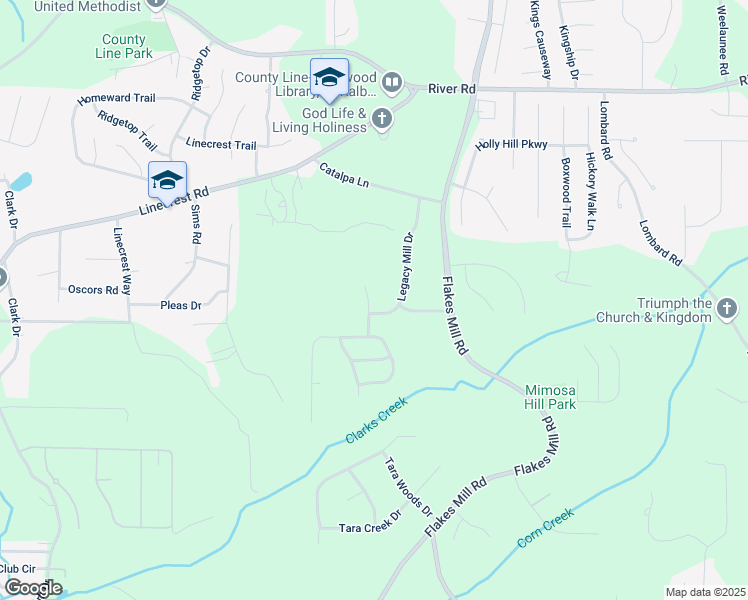 map of restaurants, bars, coffee shops, grocery stores, and more near 4526 Warren Mill Trail in Ellenwood