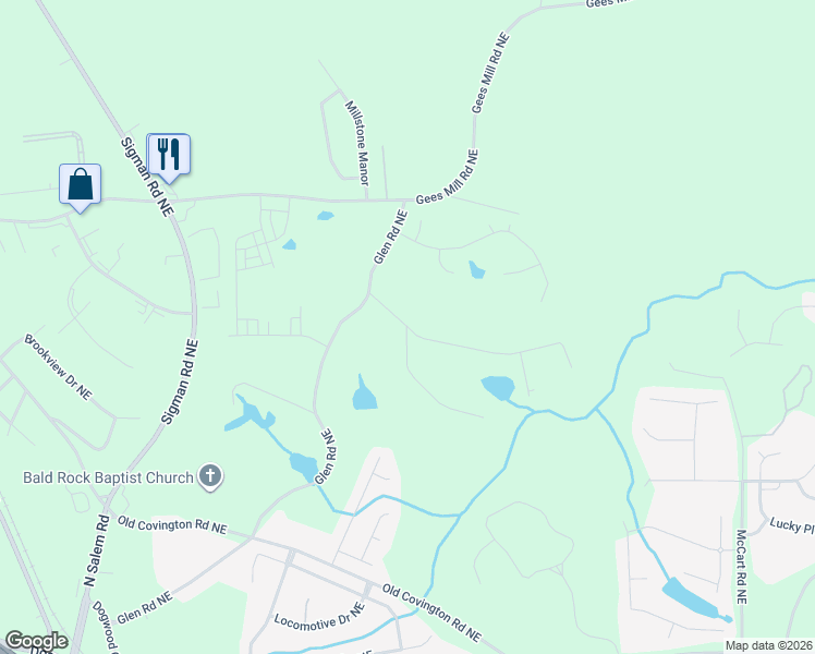 map of restaurants, bars, coffee shops, grocery stores, and more near in Conyers
