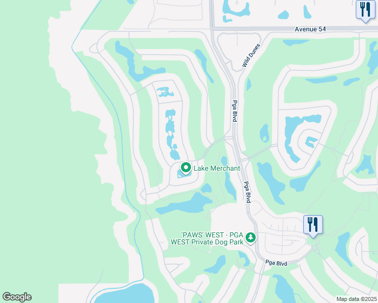 map of restaurants, bars, coffee shops, grocery stores, and more near 55372 Tanglewood in La Quinta