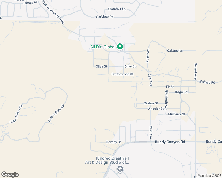 map of restaurants, bars, coffee shops, grocery stores, and more near Orange Street in Menifee