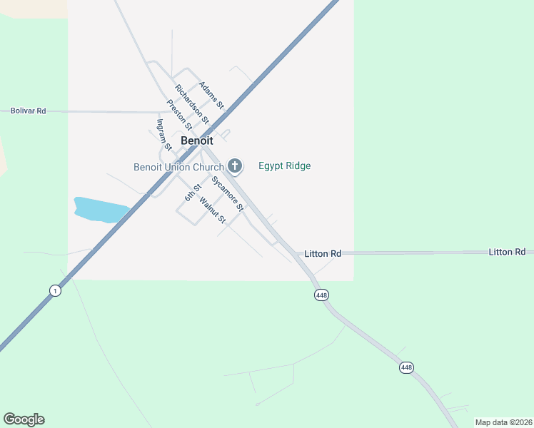 map of restaurants, bars, coffee shops, grocery stores, and more near 109 Preston Street in Benoit