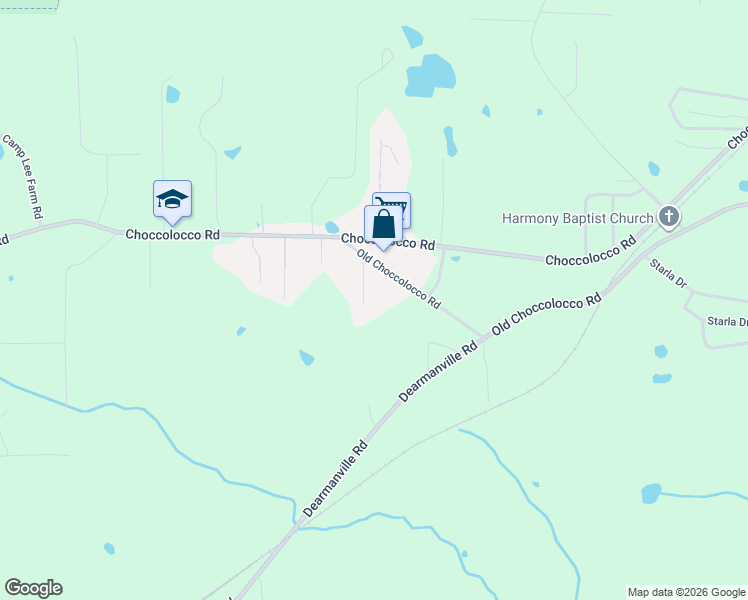 map of restaurants, bars, coffee shops, grocery stores, and more near 80 Old Choccolocco Road in Anniston