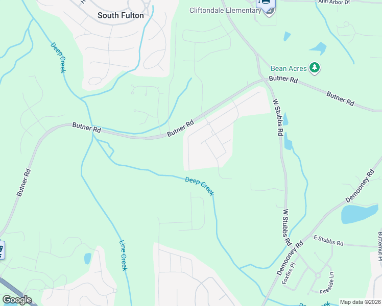 map of restaurants, bars, coffee shops, grocery stores, and more near 7314 Demeter in Atlanta