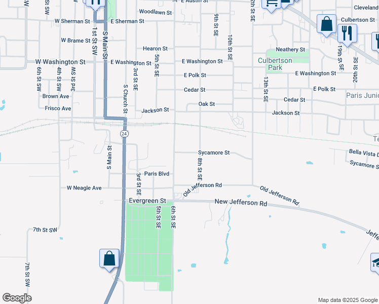 map of restaurants, bars, coffee shops, grocery stores, and more near 601-799 Sycamore Street in Paris