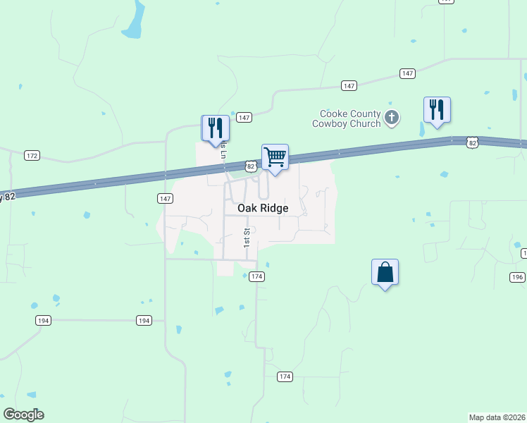 map of restaurants, bars, coffee shops, grocery stores, and more near in Oak Ridge