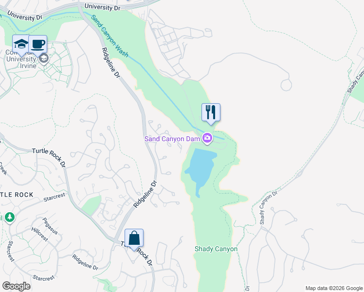 map of restaurants, bars, coffee shops, grocery stores, and more near 27 Mirador in Irvine