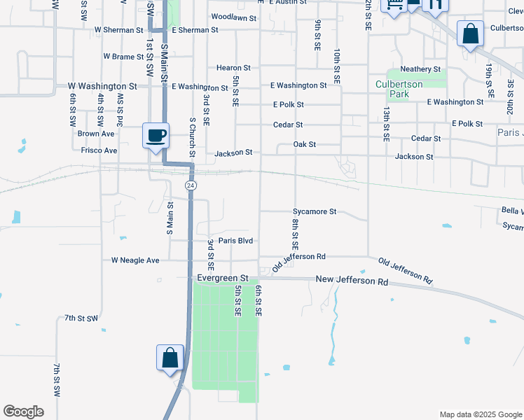 map of restaurants, bars, coffee shops, grocery stores, and more near 601 Sycamore Street in Paris