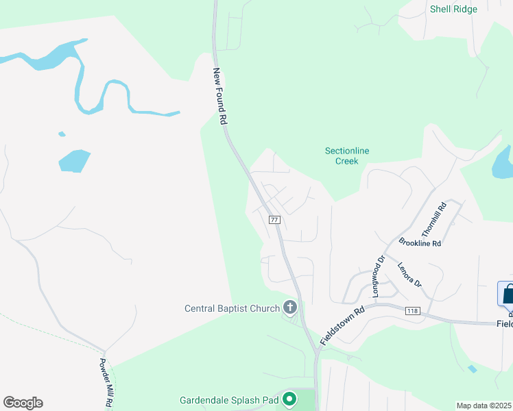 map of restaurants, bars, coffee shops, grocery stores, and more near 4798 New Found Road in Mount Olive