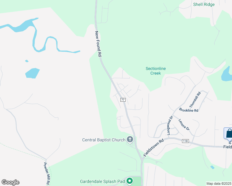 map of restaurants, bars, coffee shops, grocery stores, and more near 4798 New Found Road in Mount Olive
