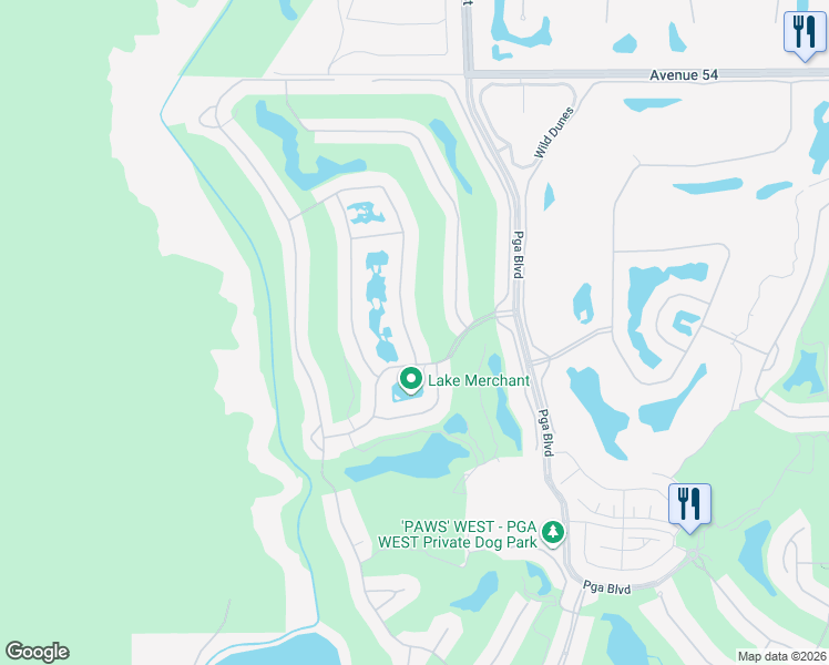 map of restaurants, bars, coffee shops, grocery stores, and more near 55336 Tanglewood in La Quinta