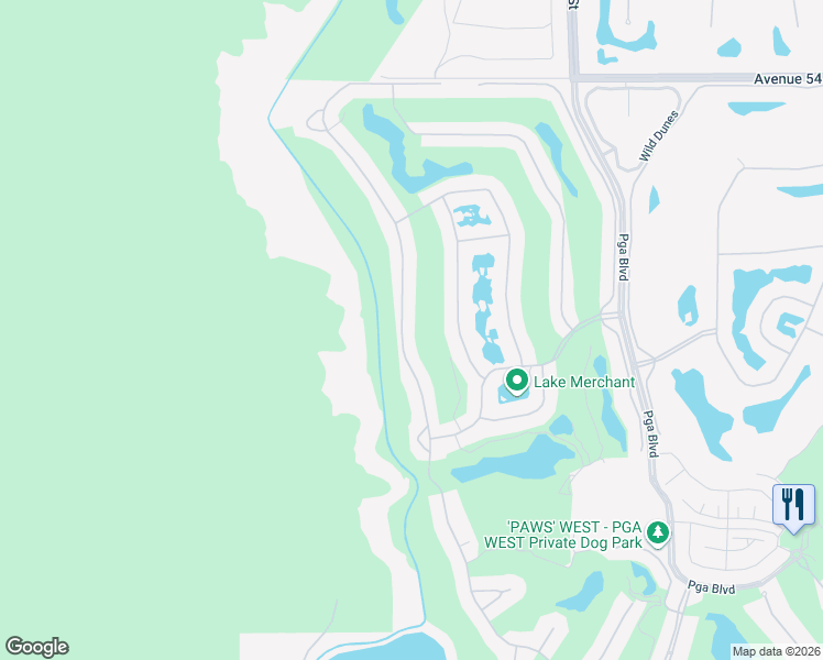 map of restaurants, bars, coffee shops, grocery stores, and more near 55334 Riviera in La Quinta