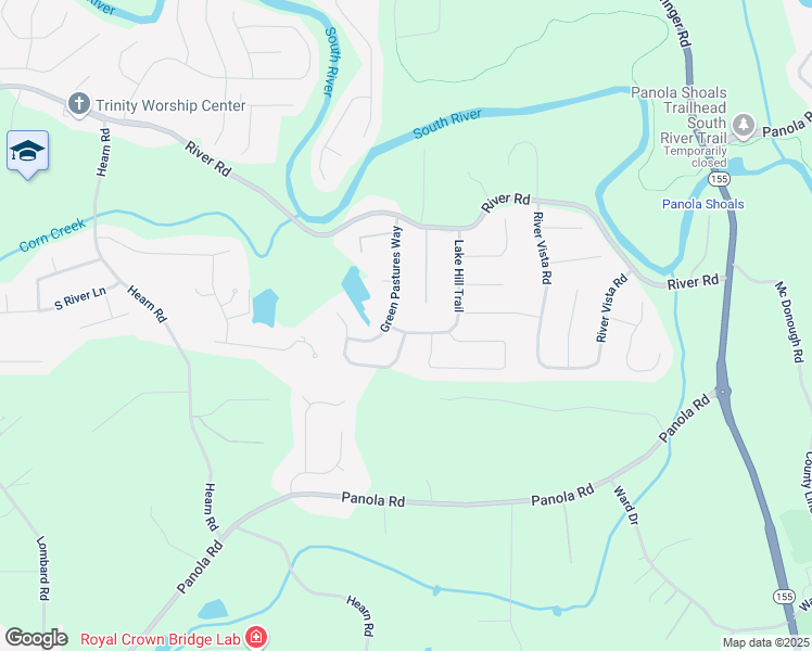 map of restaurants, bars, coffee shops, grocery stores, and more near 4560 Lake Hill Trail in Ellenwood