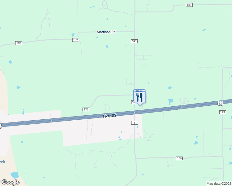 map of restaurants, bars, coffee shops, grocery stores, and more near 344 County Road 173 in Gainesville