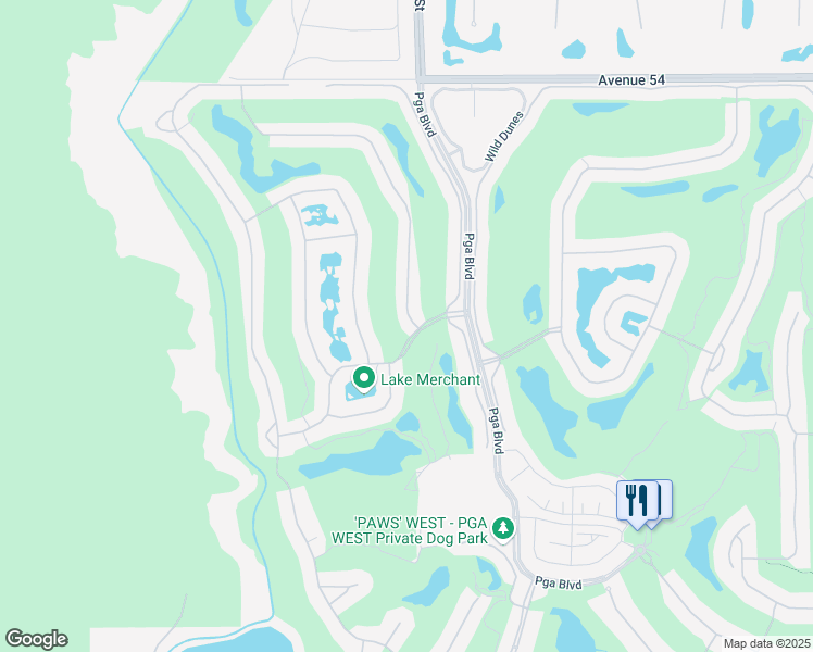 map of restaurants, bars, coffee shops, grocery stores, and more near 55281 Shoal Creek in La Quinta