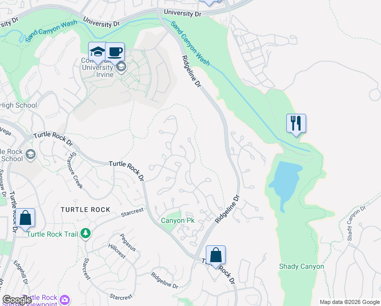 map of restaurants, bars, coffee shops, grocery stores, and more near 1 Chester in Irvine
