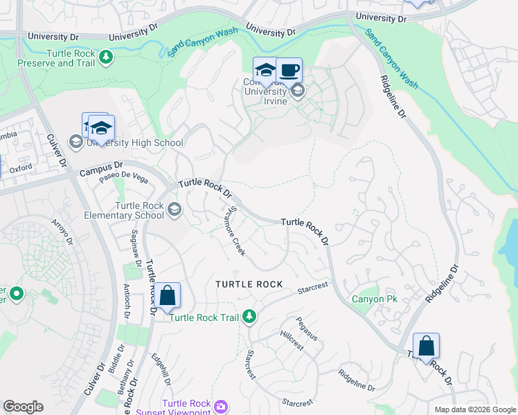 map of restaurants, bars, coffee shops, grocery stores, and more near 6 Federation Way in Irvine