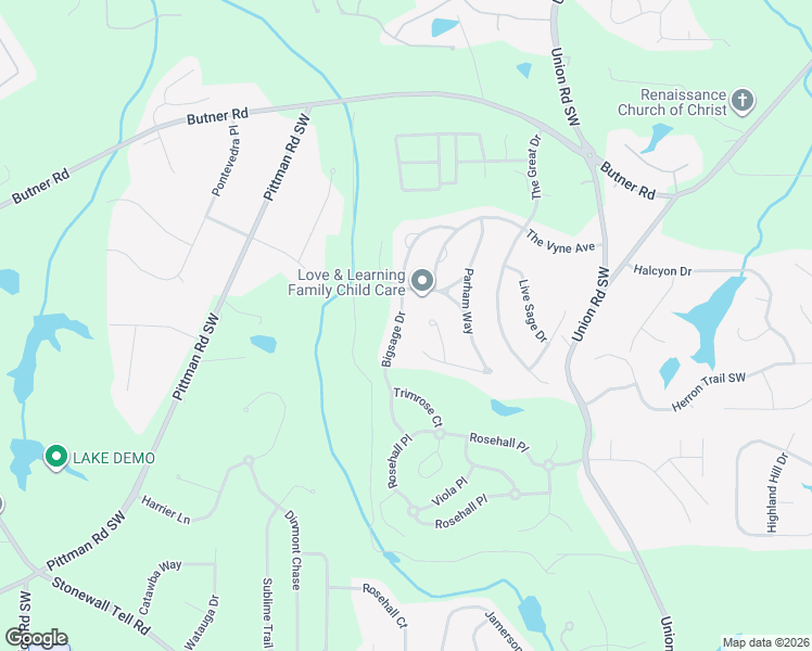map of restaurants, bars, coffee shops, grocery stores, and more near 4111 Big Sage Drive in Atlanta