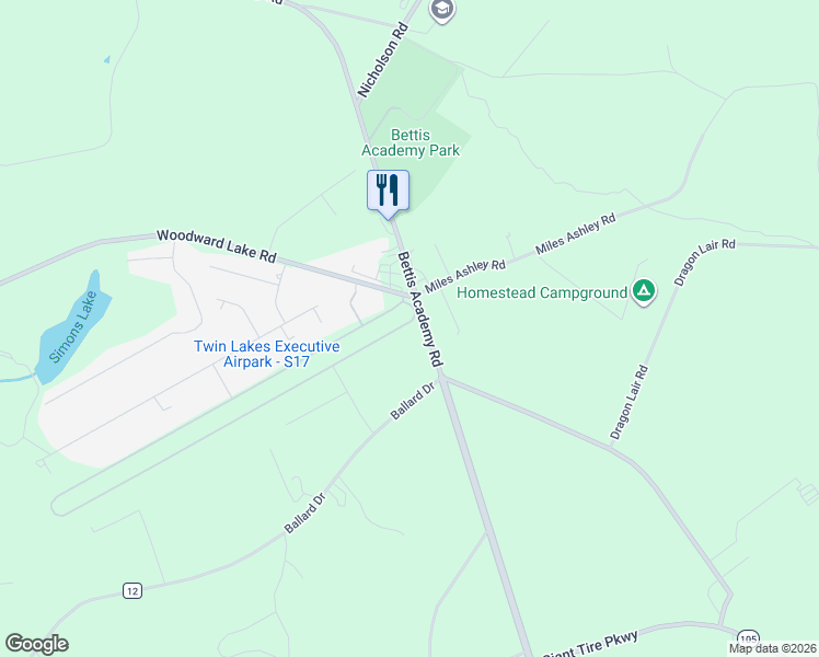 map of restaurants, bars, coffee shops, grocery stores, and more near 1219 Bettis Academy Road in Trenton