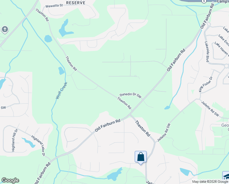 map of restaurants, bars, coffee shops, grocery stores, and more near 4685 Dunedin Drive Southwest in Atlanta