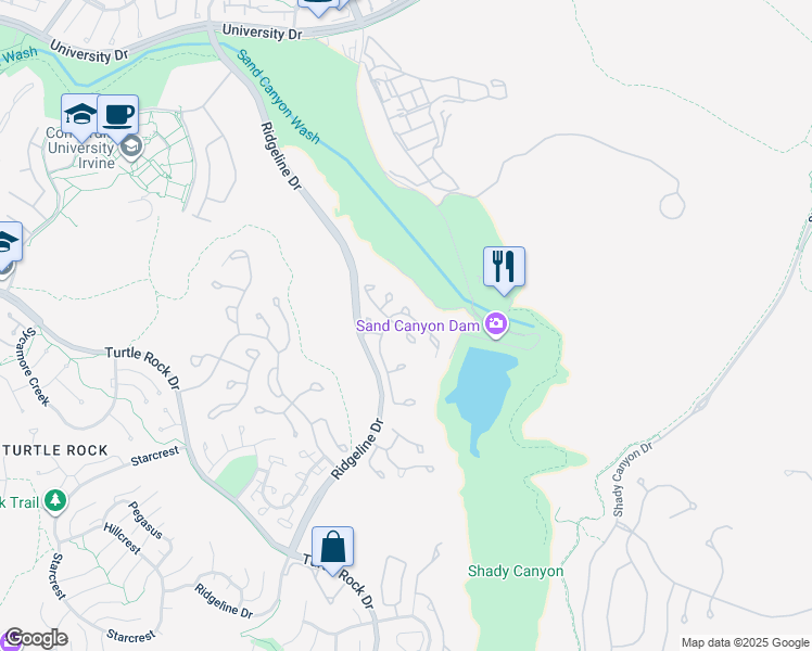 map of restaurants, bars, coffee shops, grocery stores, and more near 6 Los Gatos in Irvine