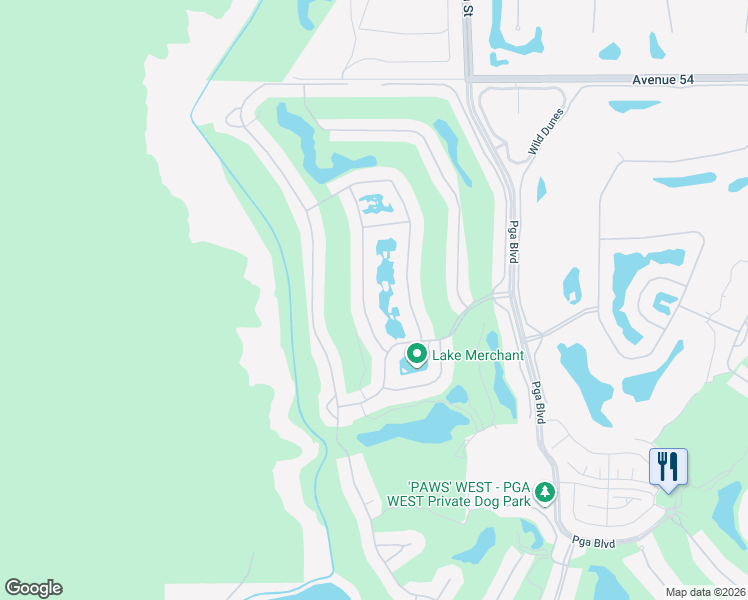 map of restaurants, bars, coffee shops, grocery stores, and more near 55293 Firestone in La Quinta