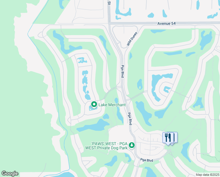 map of restaurants, bars, coffee shops, grocery stores, and more near 55306 Shoal Creek in La Quinta