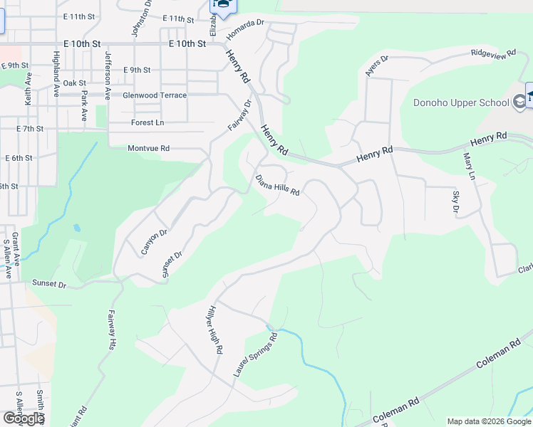 map of restaurants, bars, coffee shops, grocery stores, and more near 13 Markwood Ann Al in Anniston