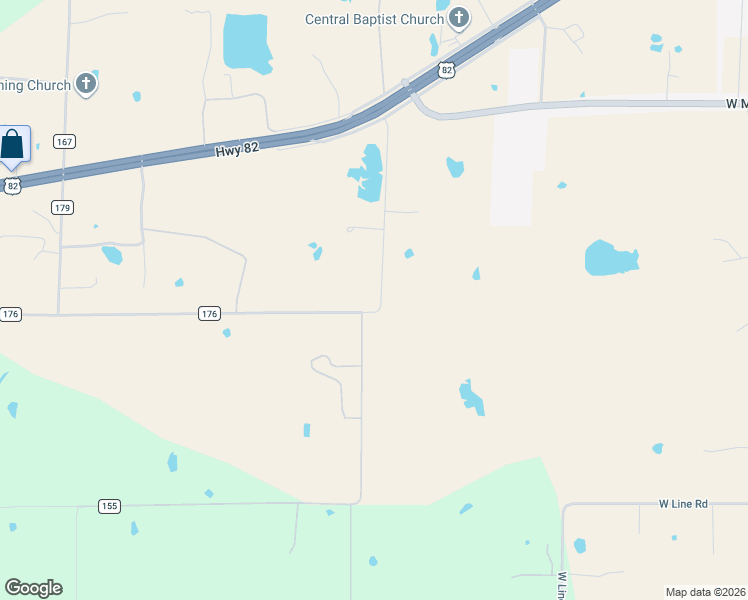 map of restaurants, bars, coffee shops, grocery stores, and more near Unnamed Road in Whitesboro