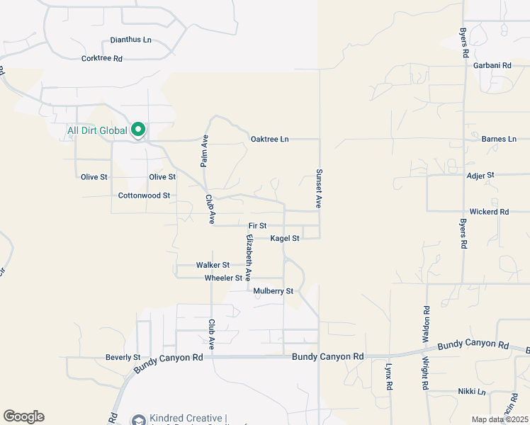 map of restaurants, bars, coffee shops, grocery stores, and more near Orange Street in Menifee