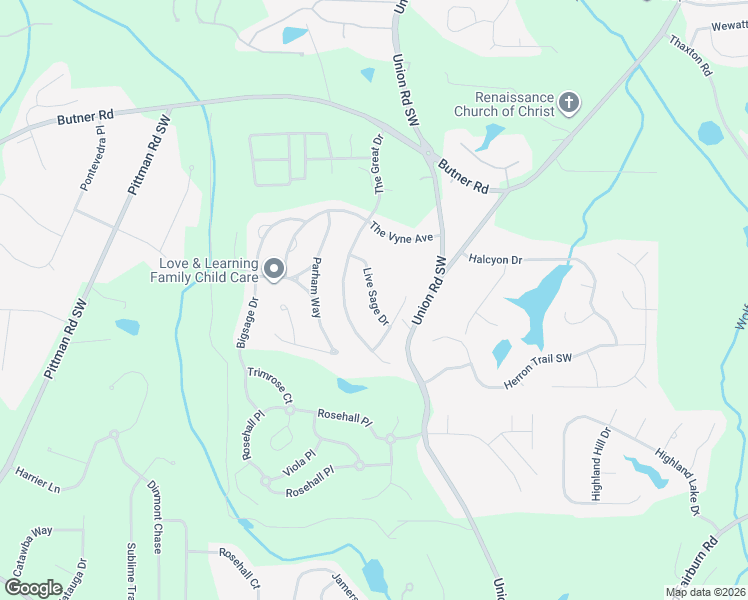 map of restaurants, bars, coffee shops, grocery stores, and more near 5635 Live Sage Drive in Atlanta