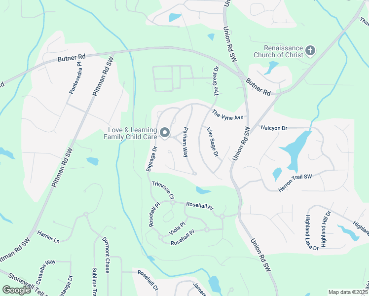map of restaurants, bars, coffee shops, grocery stores, and more near 5658 Green Sage Drive in Atlanta