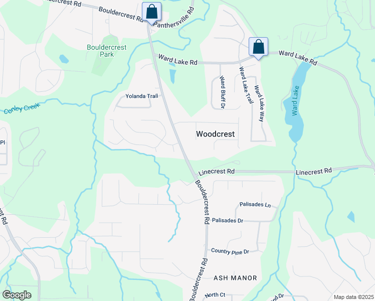 map of restaurants, bars, coffee shops, grocery stores, and more near 4046 Bouldercrest Road in Ellenwood
