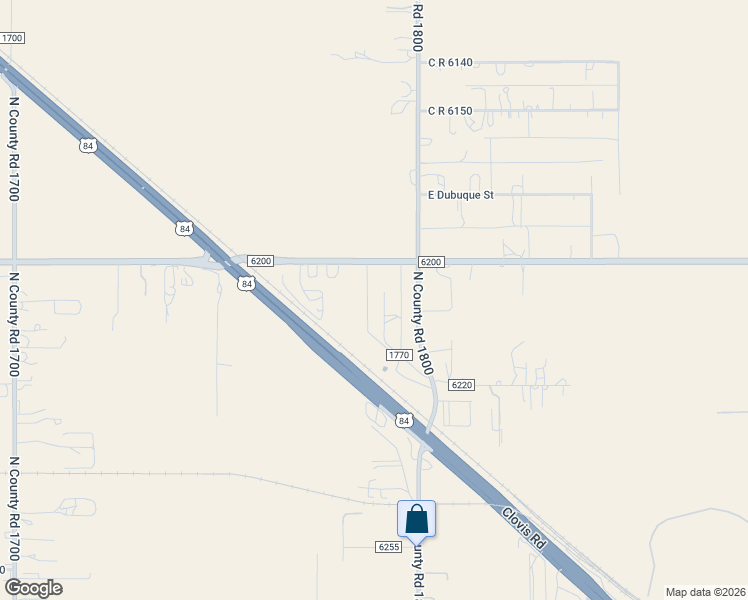 map of restaurants, bars, coffee shops, grocery stores, and more near 5023 County Road 1770 in Lubbock