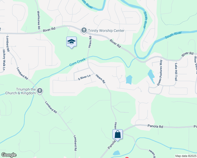 map of restaurants, bars, coffee shops, grocery stores, and more near 4477 South River Cove in Ellenwood